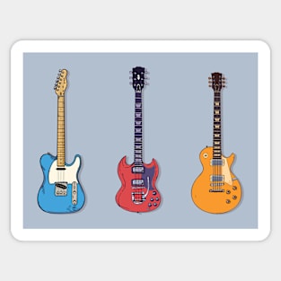 Classic Guitar Illustration Sticker